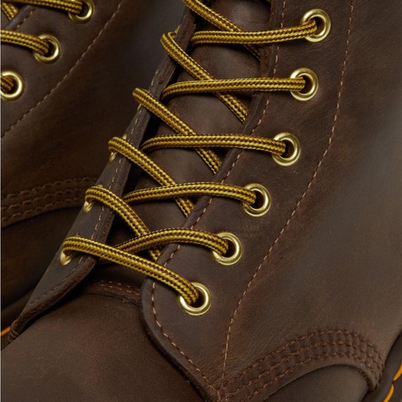 Dr. Martins Brown Leather Lace Up Boots - Picture 5 of 6